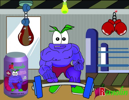 Illustration made to promote a beet juice